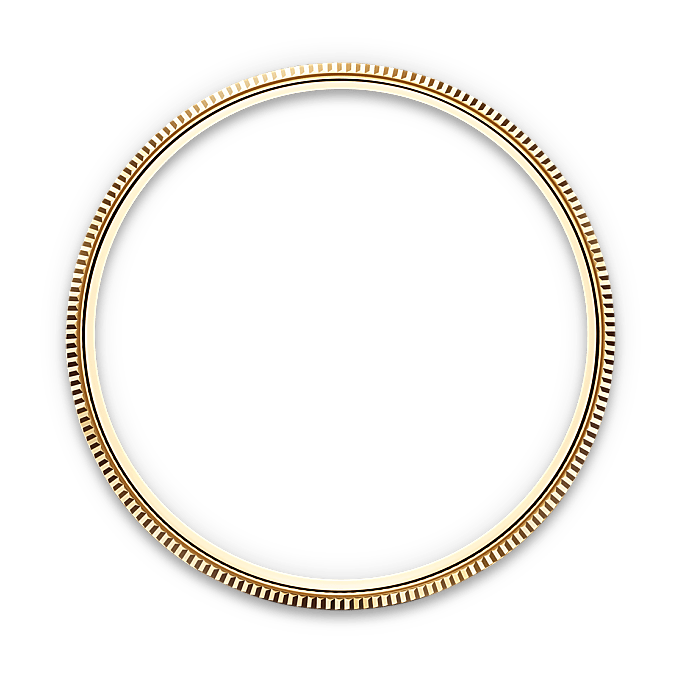 Bombierte und geriffelte Lünette