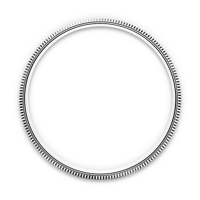 Bombierte und geriffelte Lünette