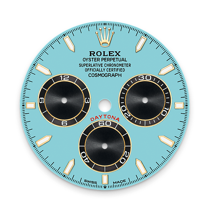 Türkisblaues Zifferblatt