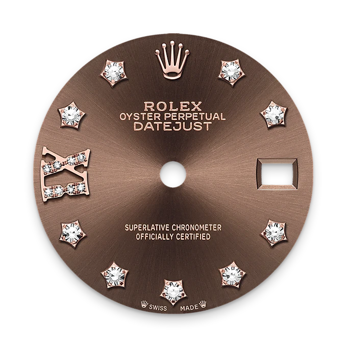 Schokoladen­­farbenes Zifferblatt